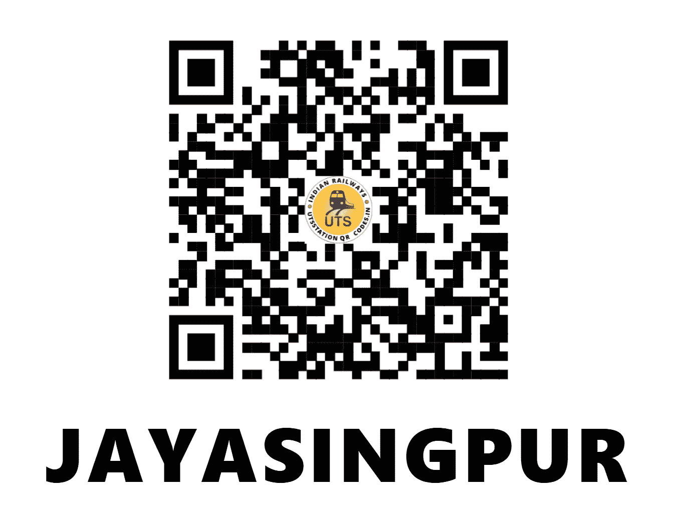 UTS QR Code for JAYASINGPUR - JSP (CR - MAHARASHTRA)