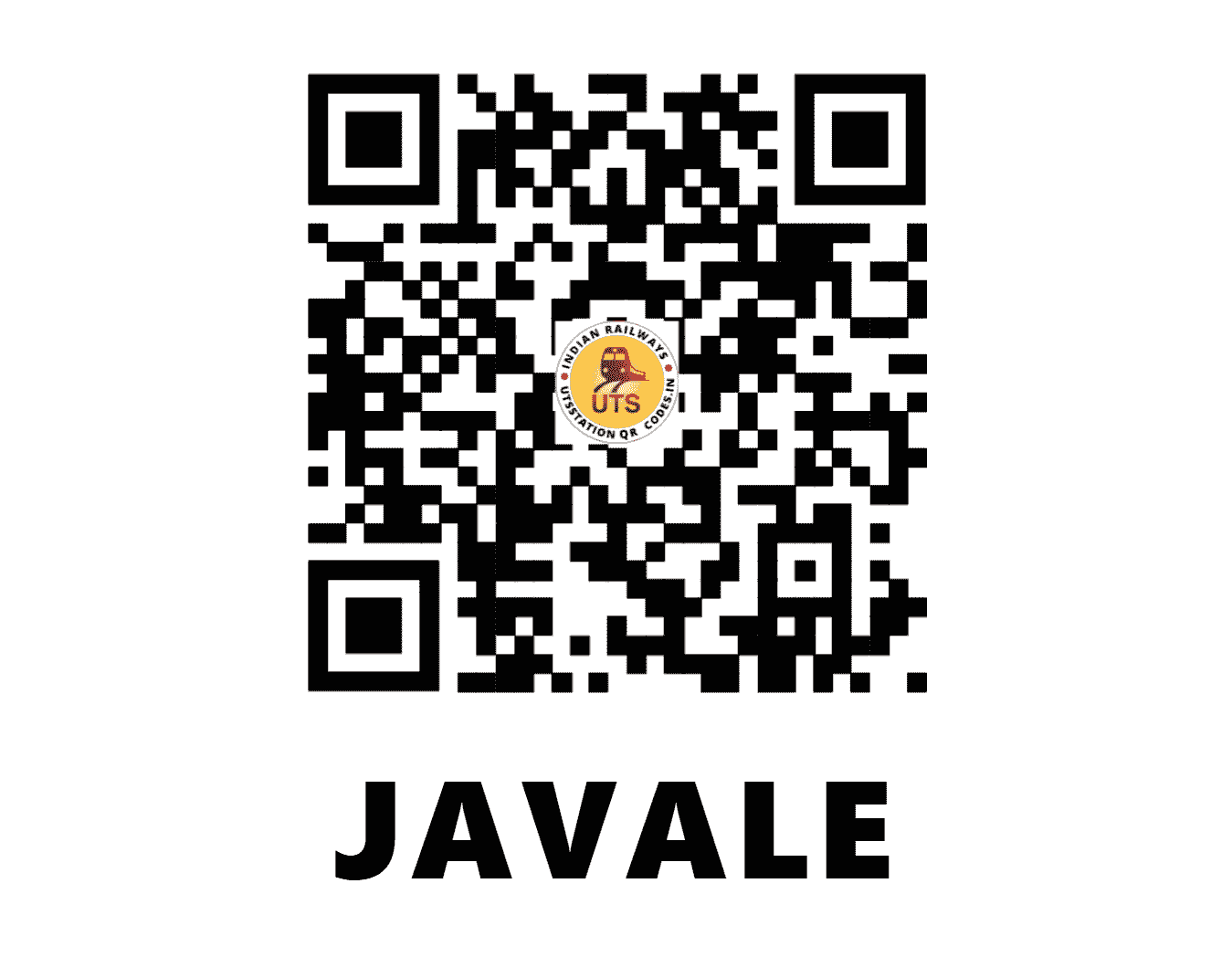UTS QR Code for JAVALE - JVA (CR - MAHARASHTRA)
