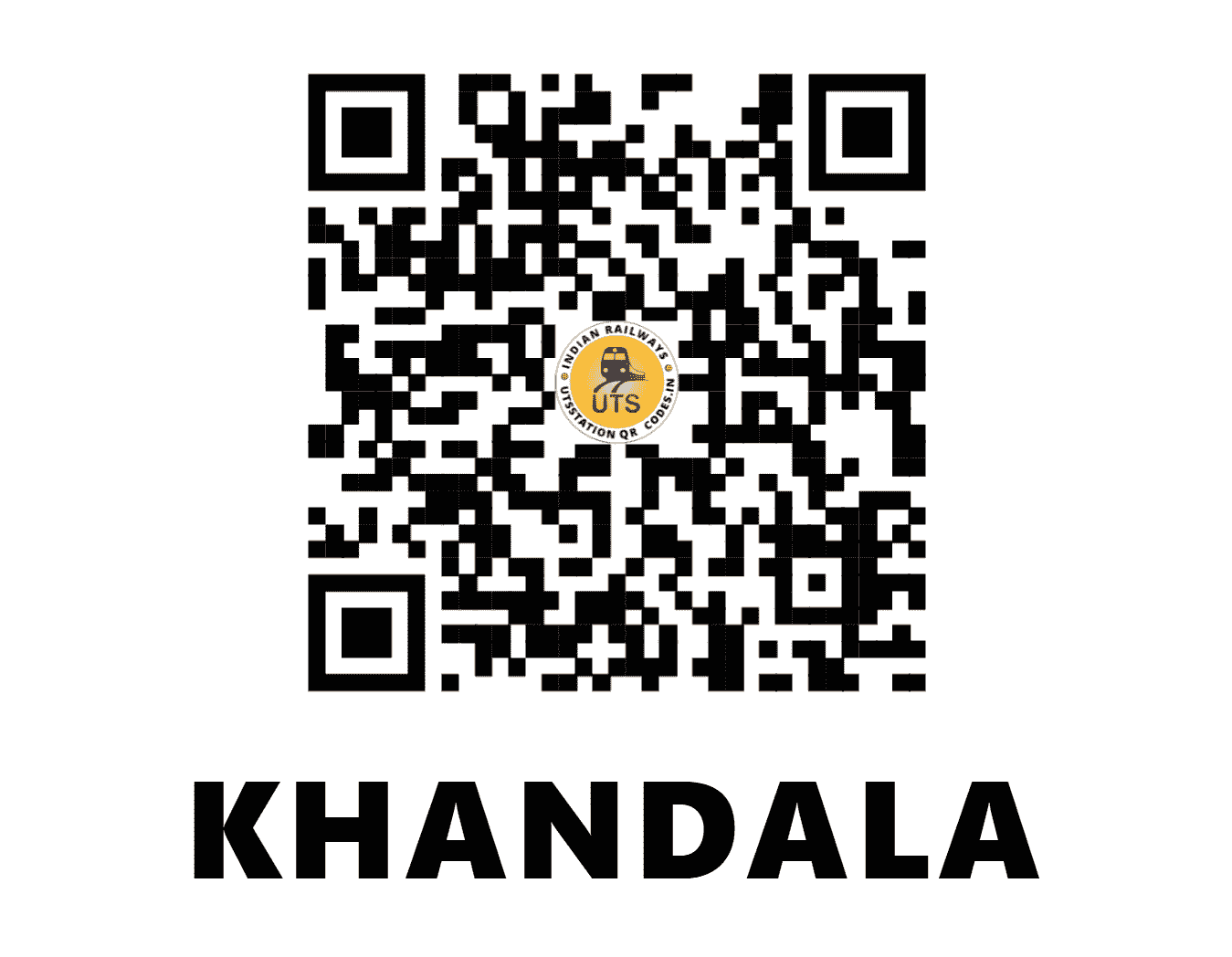 UTS QR Code for KHANDALA - KAD (CR - MAHARASHTRA)