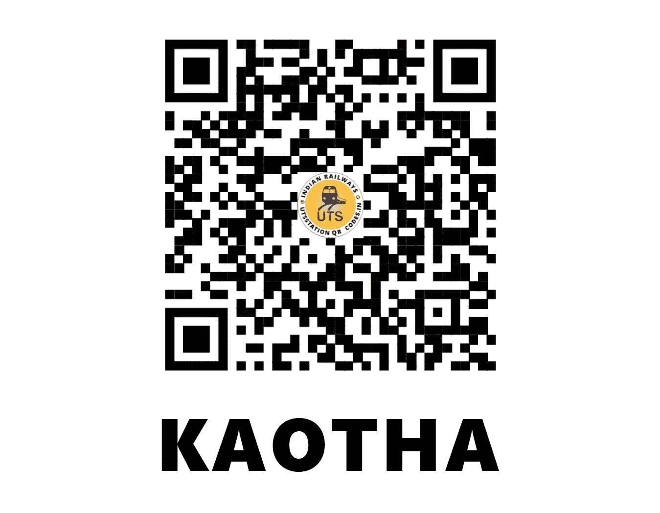 UTS QR Code for KAOTHA - KAOT (CR - MAHARASHTRA)