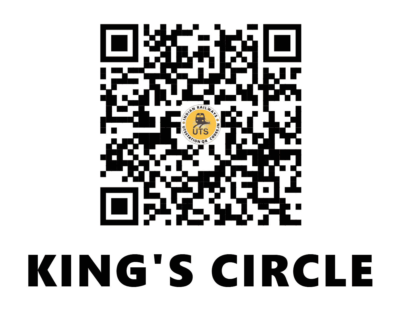 UTS QR Code for KING'S CIRCLE - KCE (CR - MAHARASHTRA)