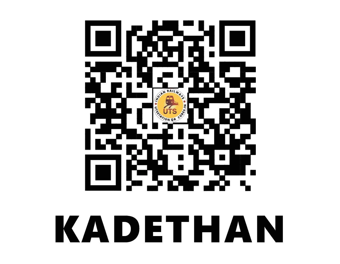 UTS QR Code for KADETHAN - KDTN (CR - MAHARASHTRA)