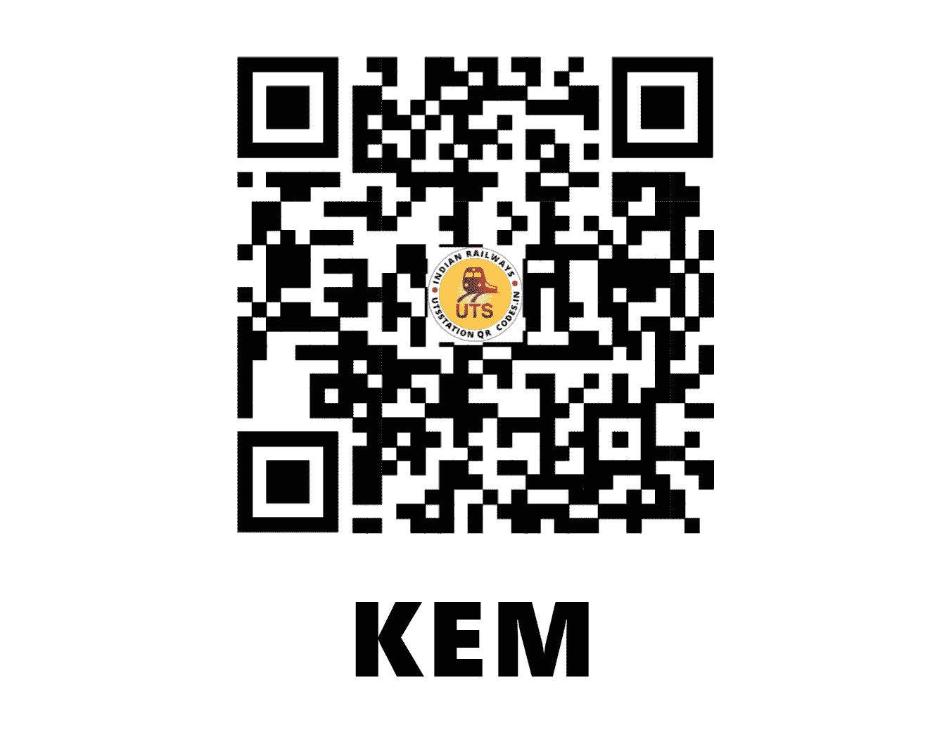UTS QR Code for KEM - KEM (CR - MAHARASHTRA)