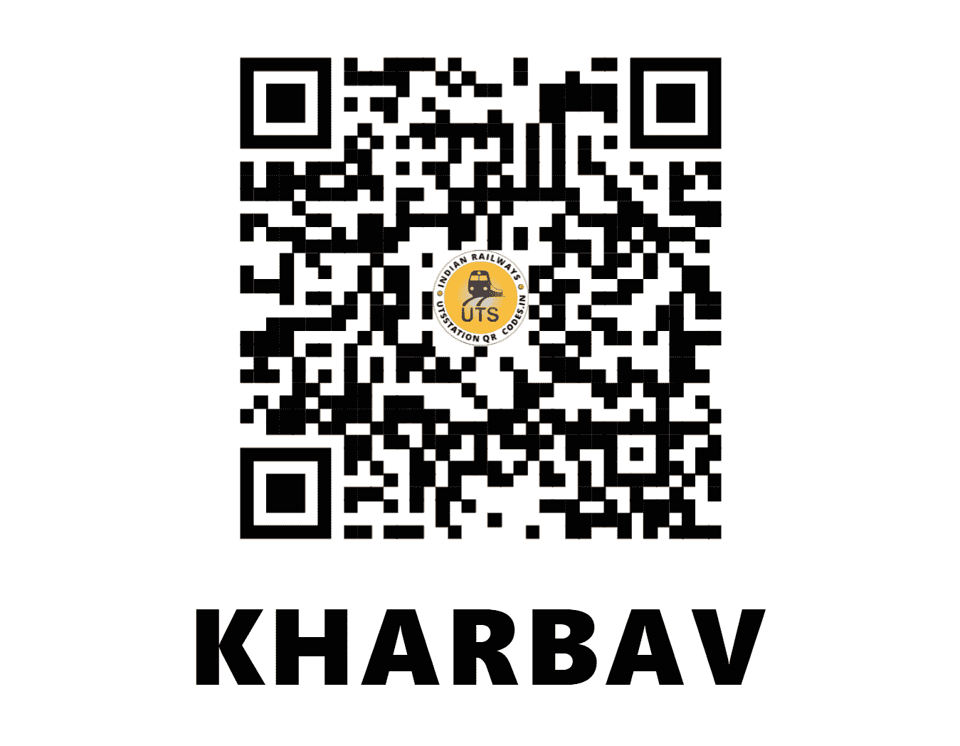 UTS QR Code for KHARBAV - KHBV (CR - MAHARASHTRA)