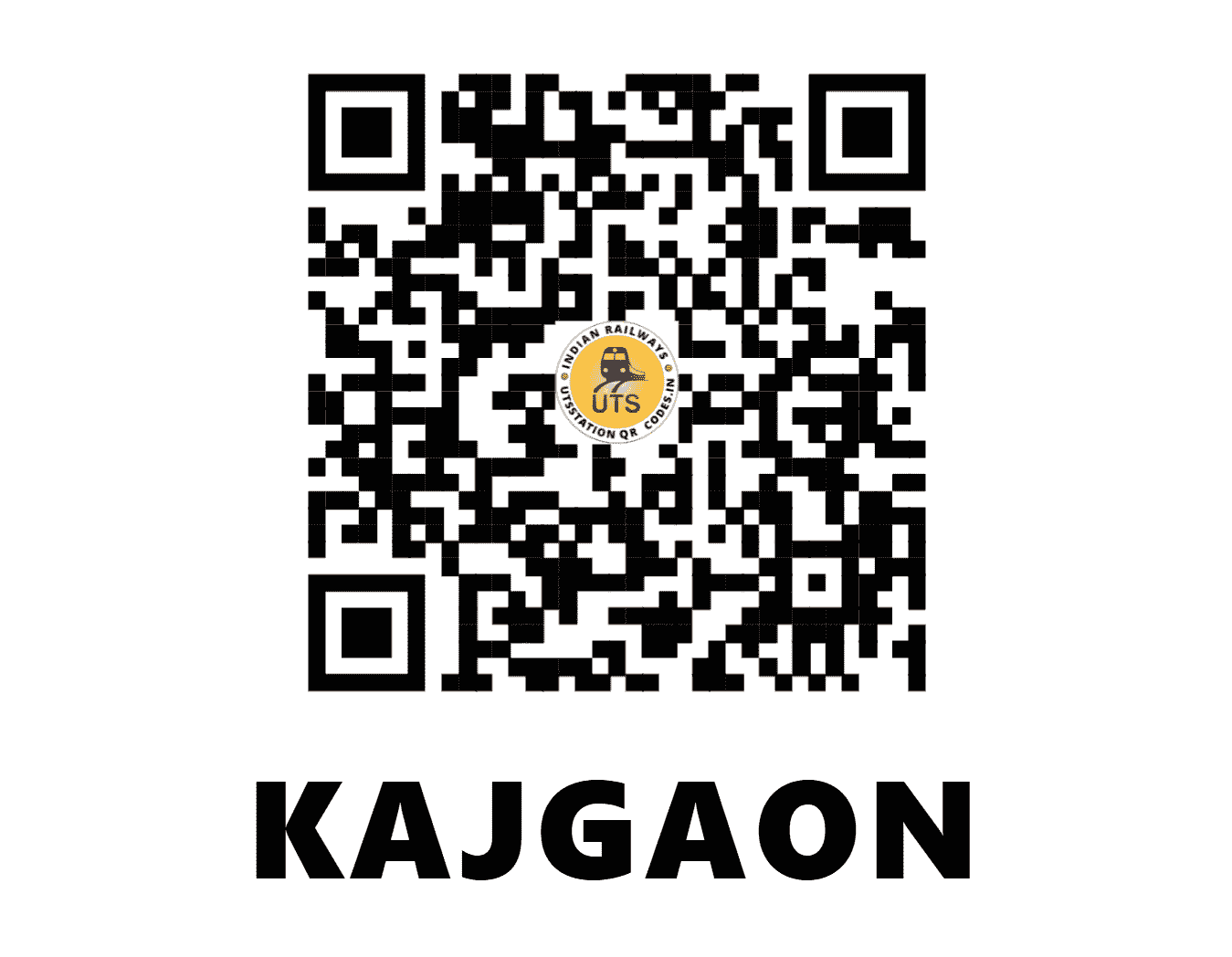 UTS QR Code for KAJGAON - KJ (CR - MAHARASHTRA)
