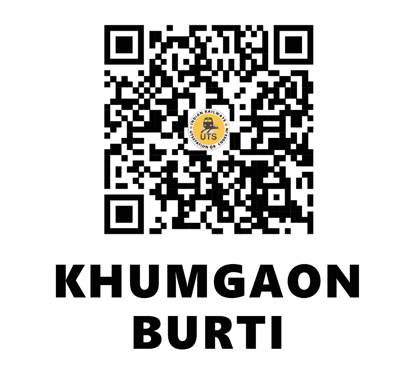 UTS QR Code for KHUMGAON BURTI - KJL (CR - MAHARASHTRA)