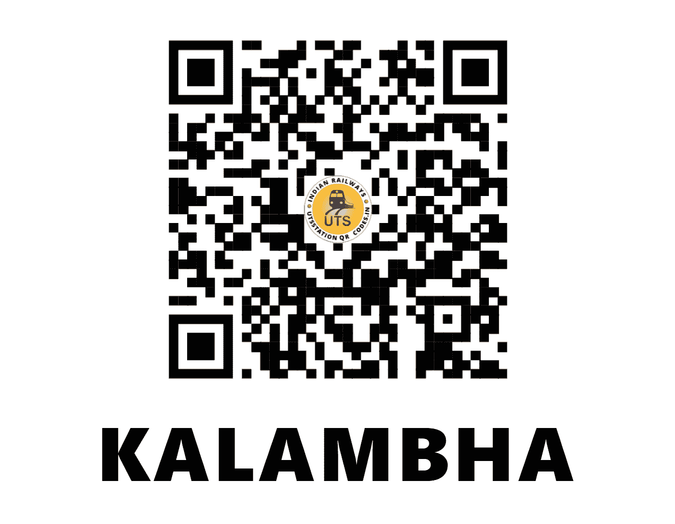 UTS QR Code for KALAMBHA - KLBA (CR - MAHARASHTRA)