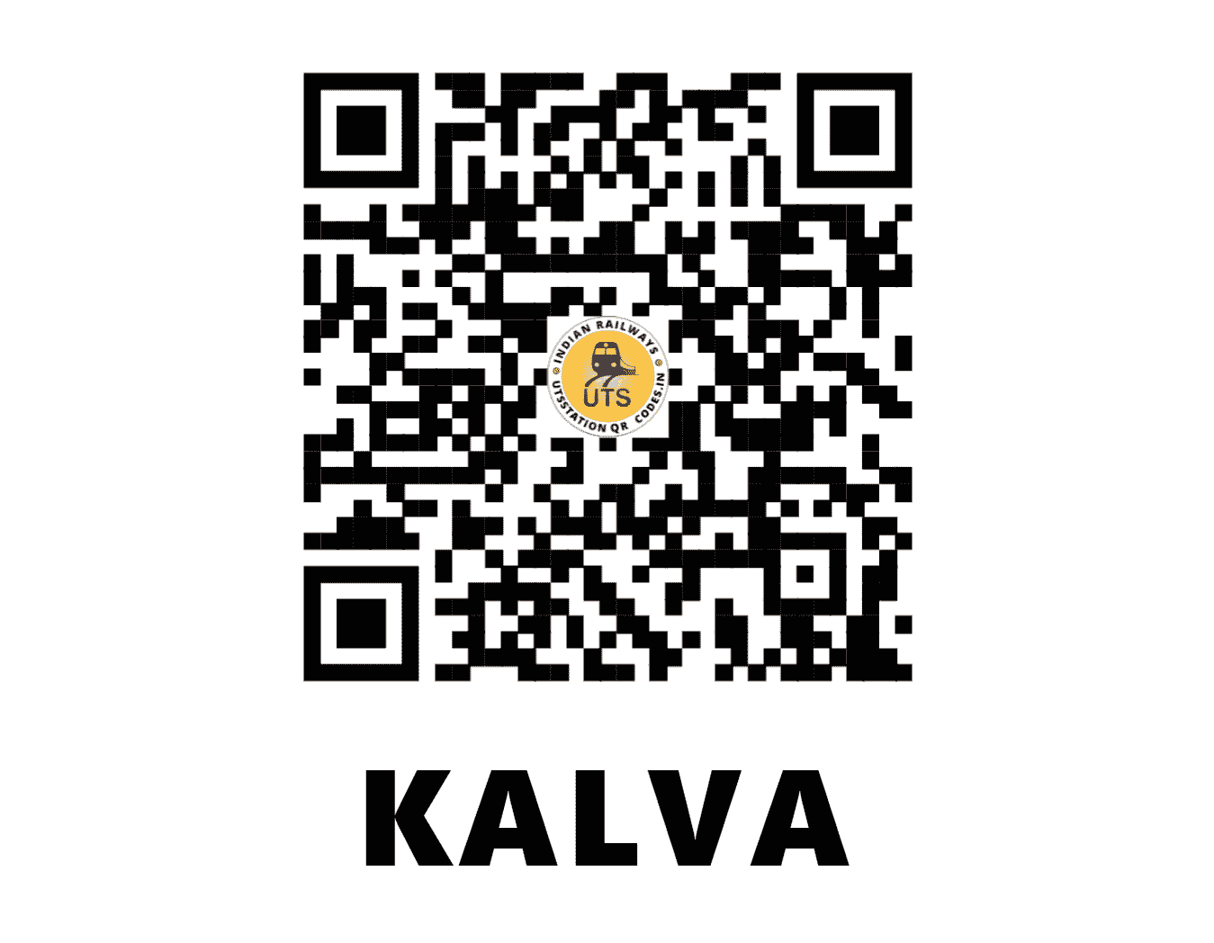 UTS QR Code for KALVA - KLVA (CR - MAHARASHTRA)