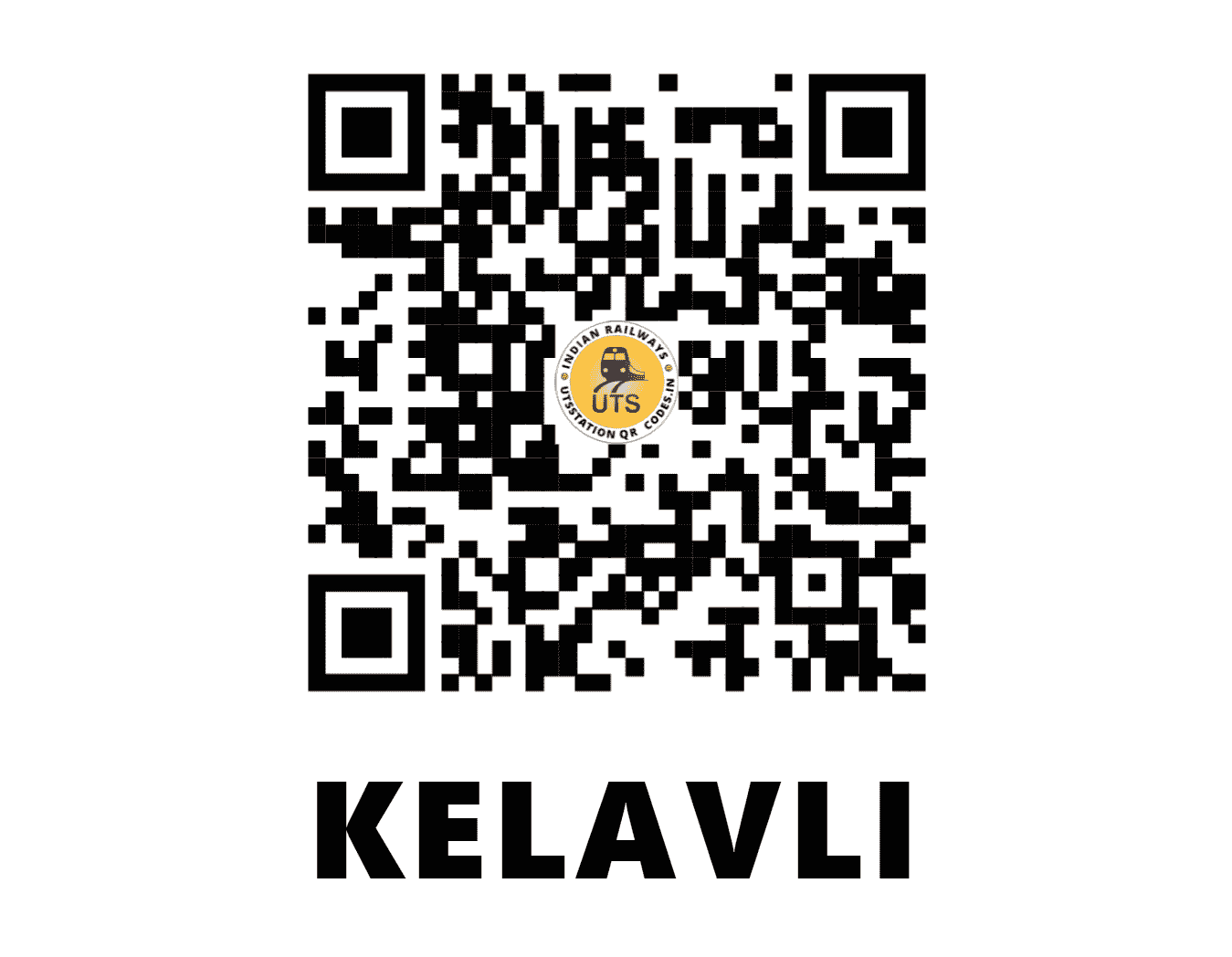 UTS QR Code for KELAVLI - KLY (CR - MAHARASHTRA)