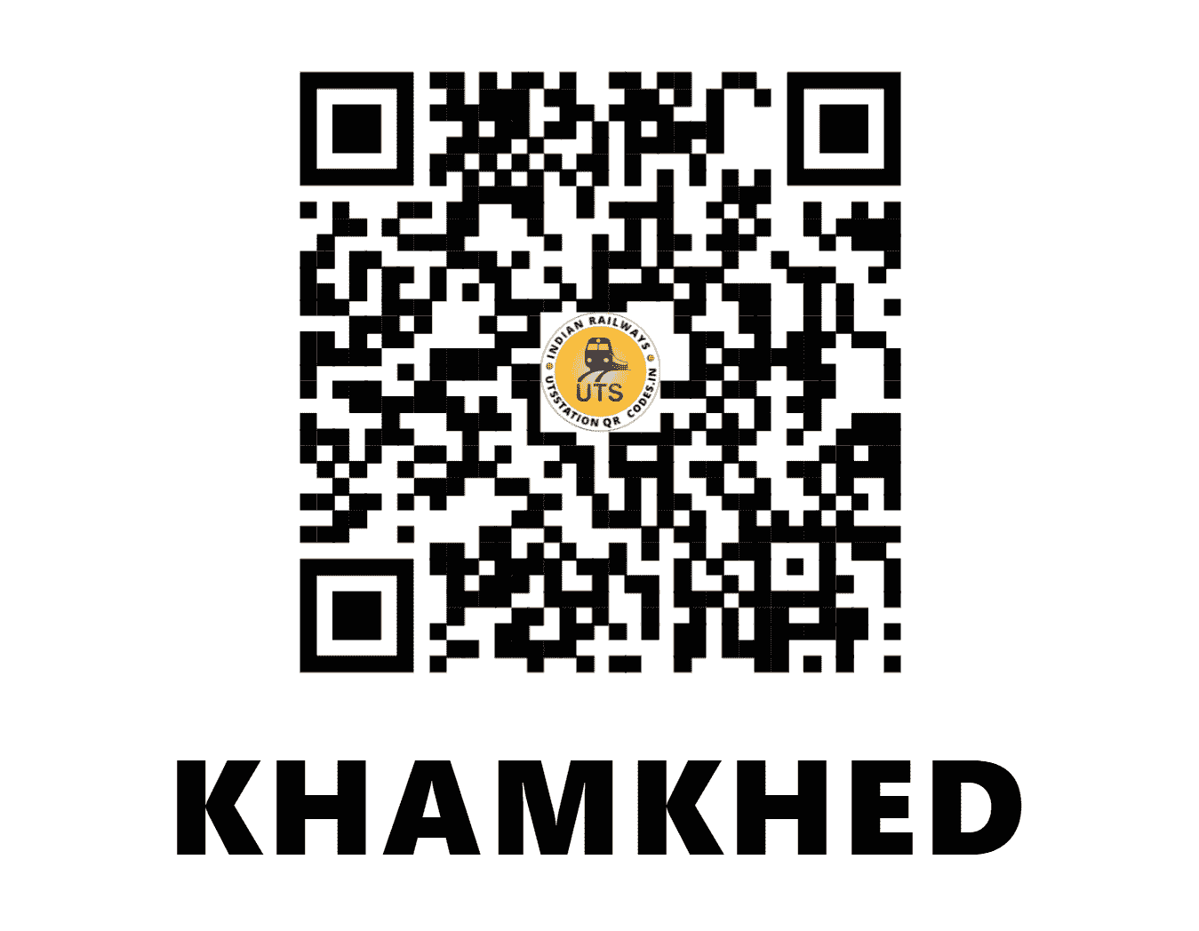 UTS QR Code for KHAMKHED - KMKD (CR - MAHARASHTRA)