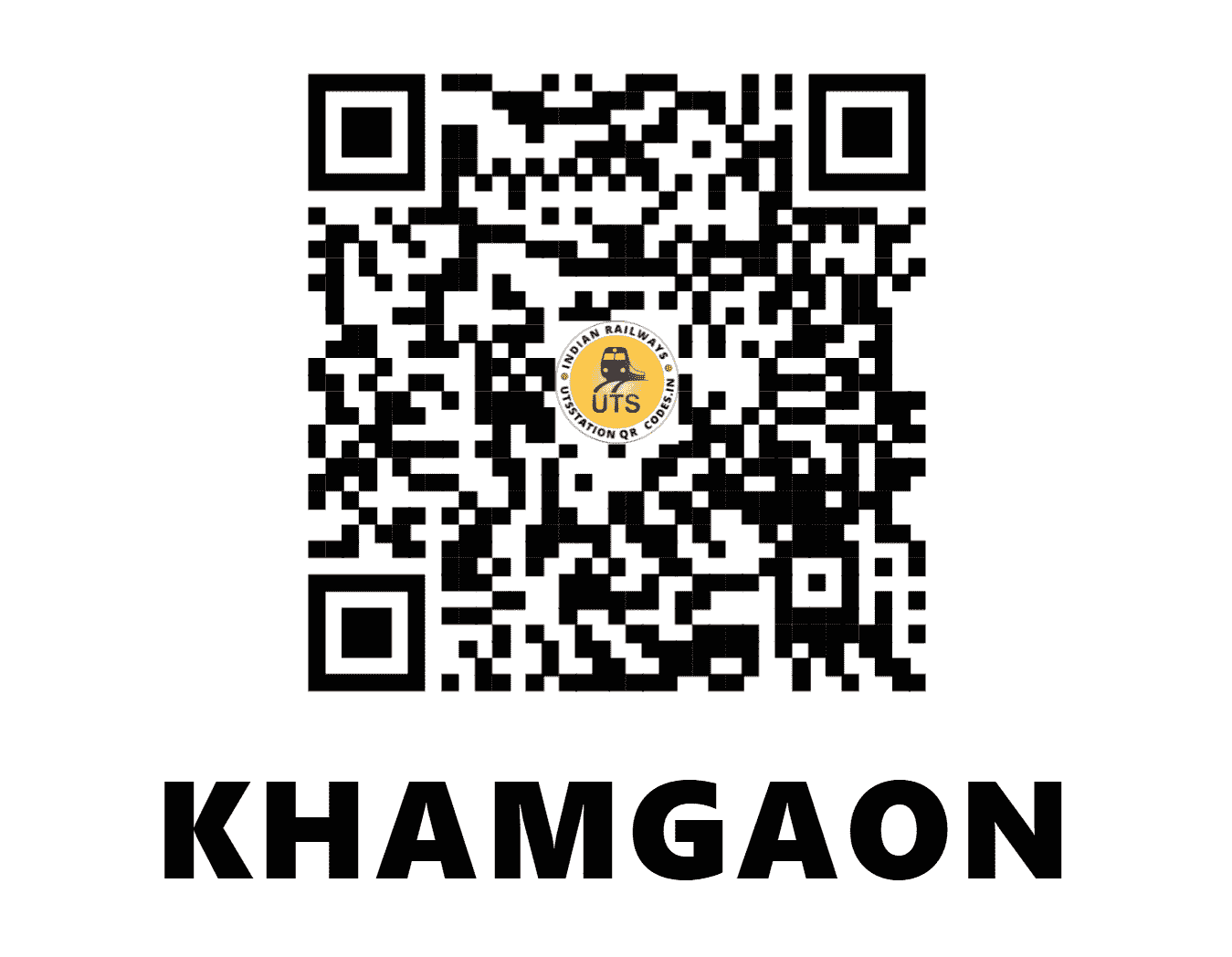 UTS QR Code for KHAMGAON - KMN (CR - MAHARASHTRA)