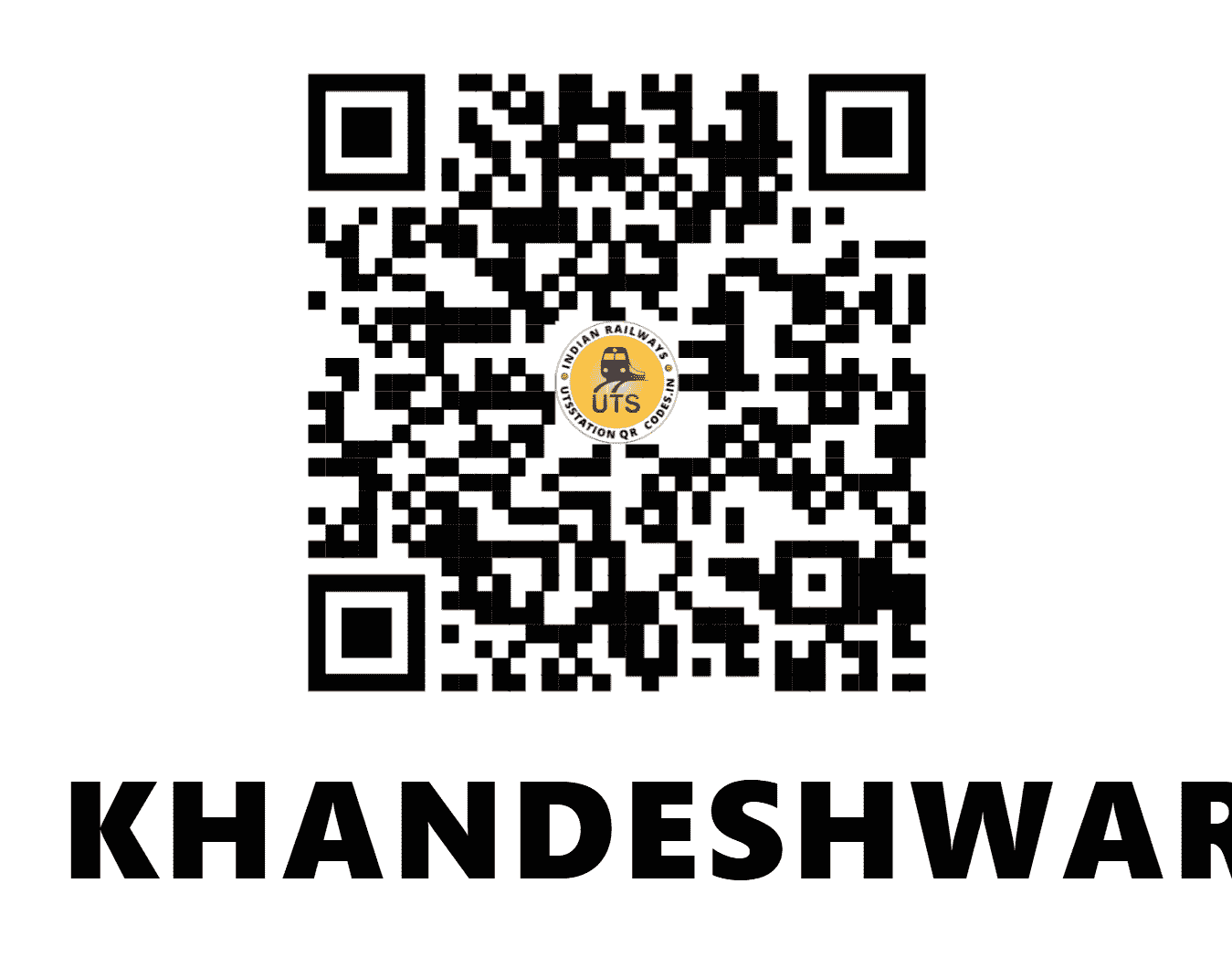UTS QR Code for KHANDESHWAR - KNDS (CR - MAHARASHTRA)
