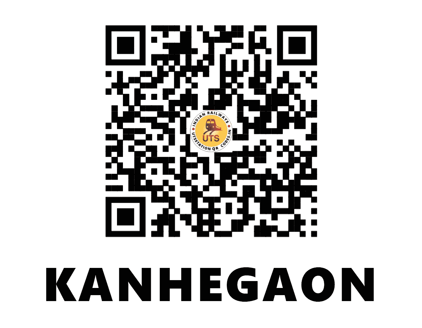 UTS QR Code for KANHEGAON - KNGN (CR - MAHARASHTRA)
