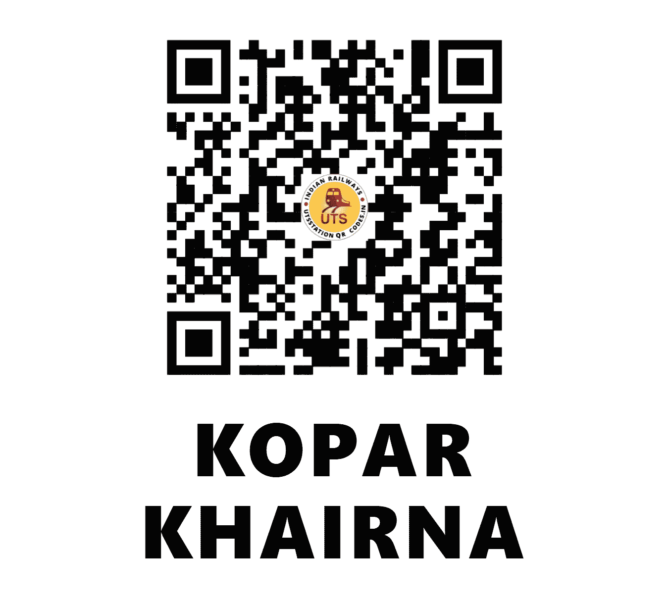 UTS QR Code for KOPAR KHAIRNA - KPHN (CR - MAHARASHTRA)