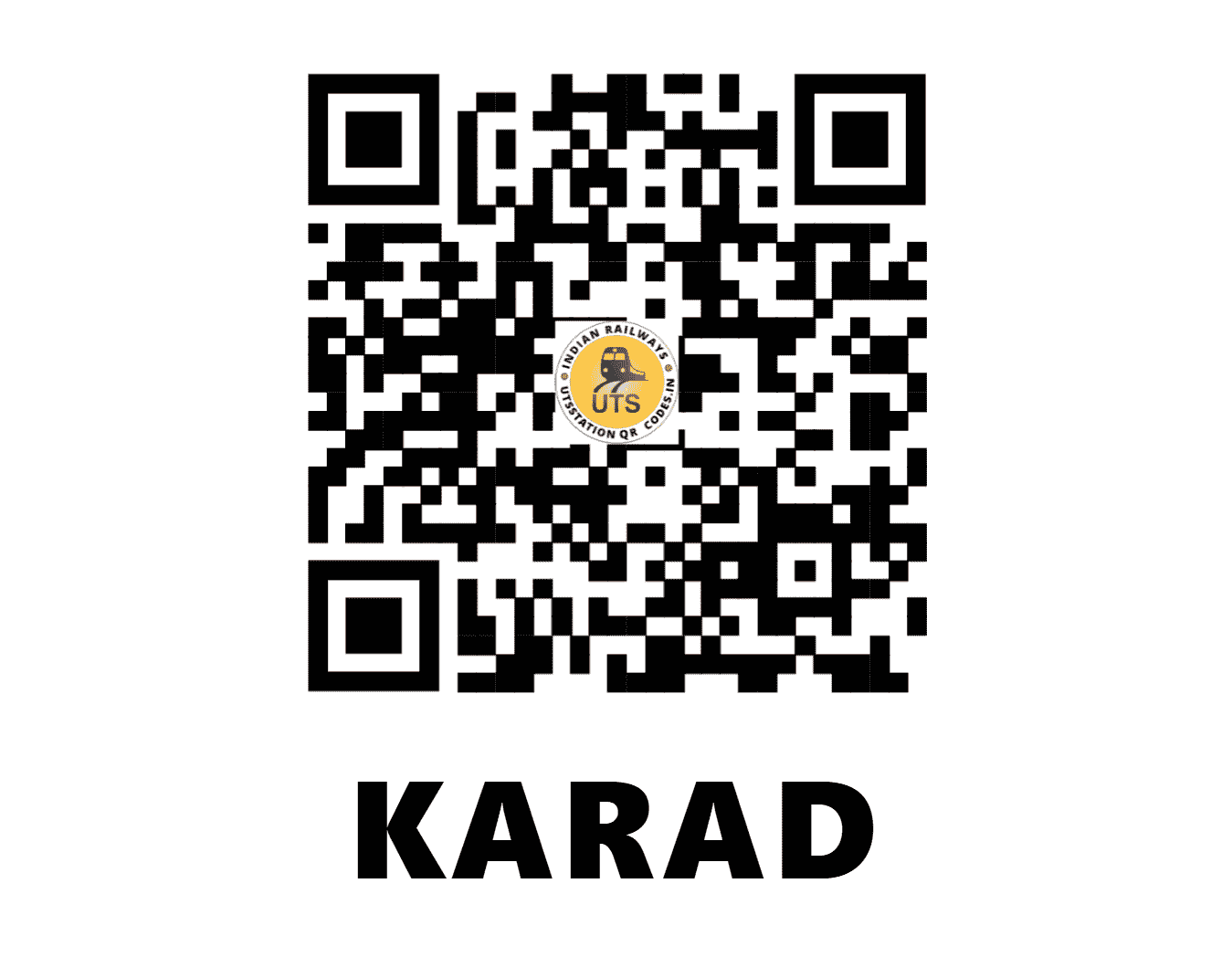 UTS QR Code for KARAD - KRD (CR - MAHARASHTRA)