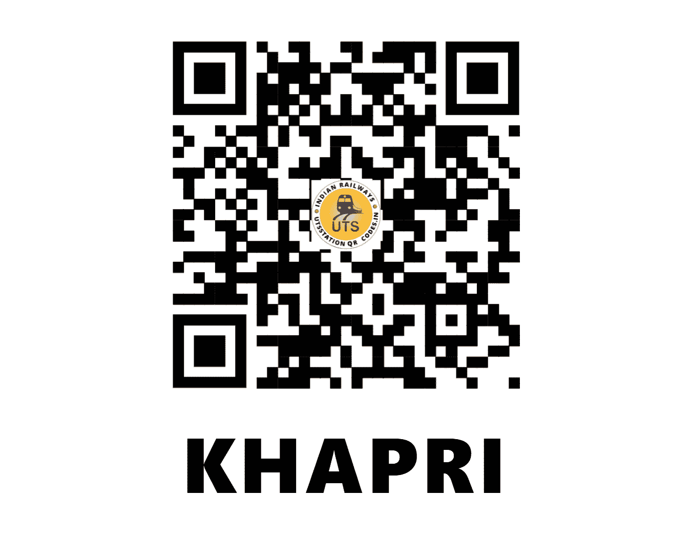 UTS QR Code for KHAPRI - KRI (CR - MAHARASHTRA)