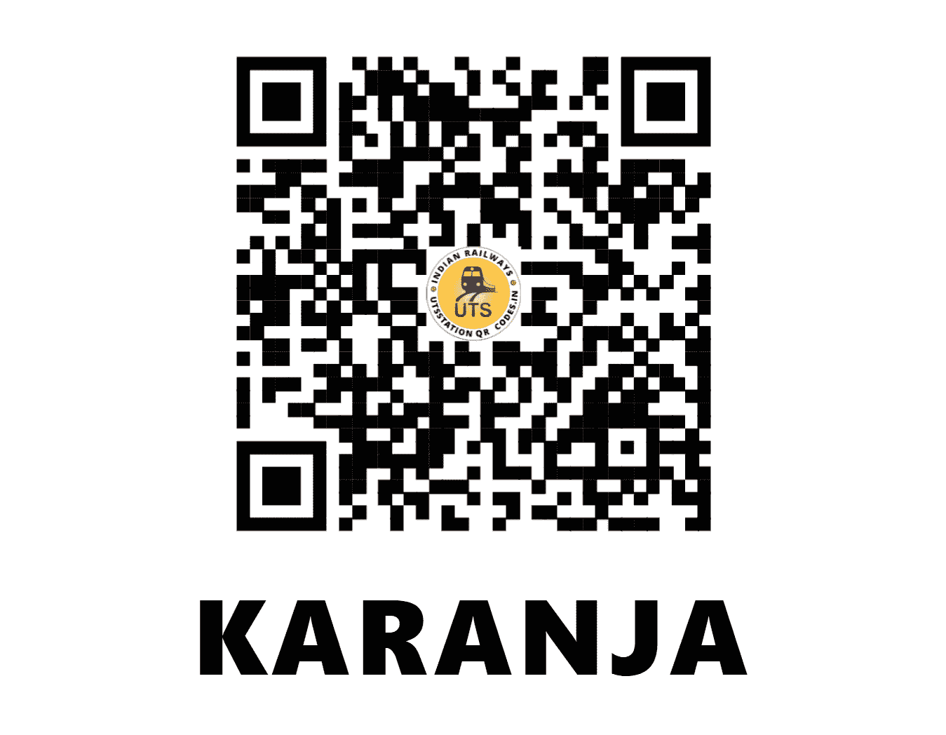 UTS QR Code for KARANJA - KRJA (CR - MAHARASHTRA)