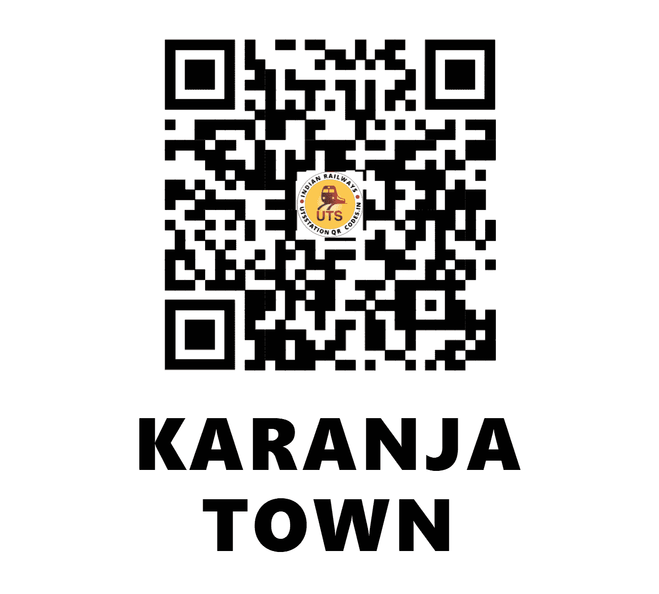 UTS QR Code for KARANJA TOWN - KRJT (CR - MAHARASHTRA)