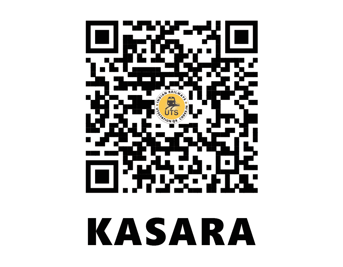 UTS QR Code for KASARA - KSRA (CR - MAHARASHTRA)