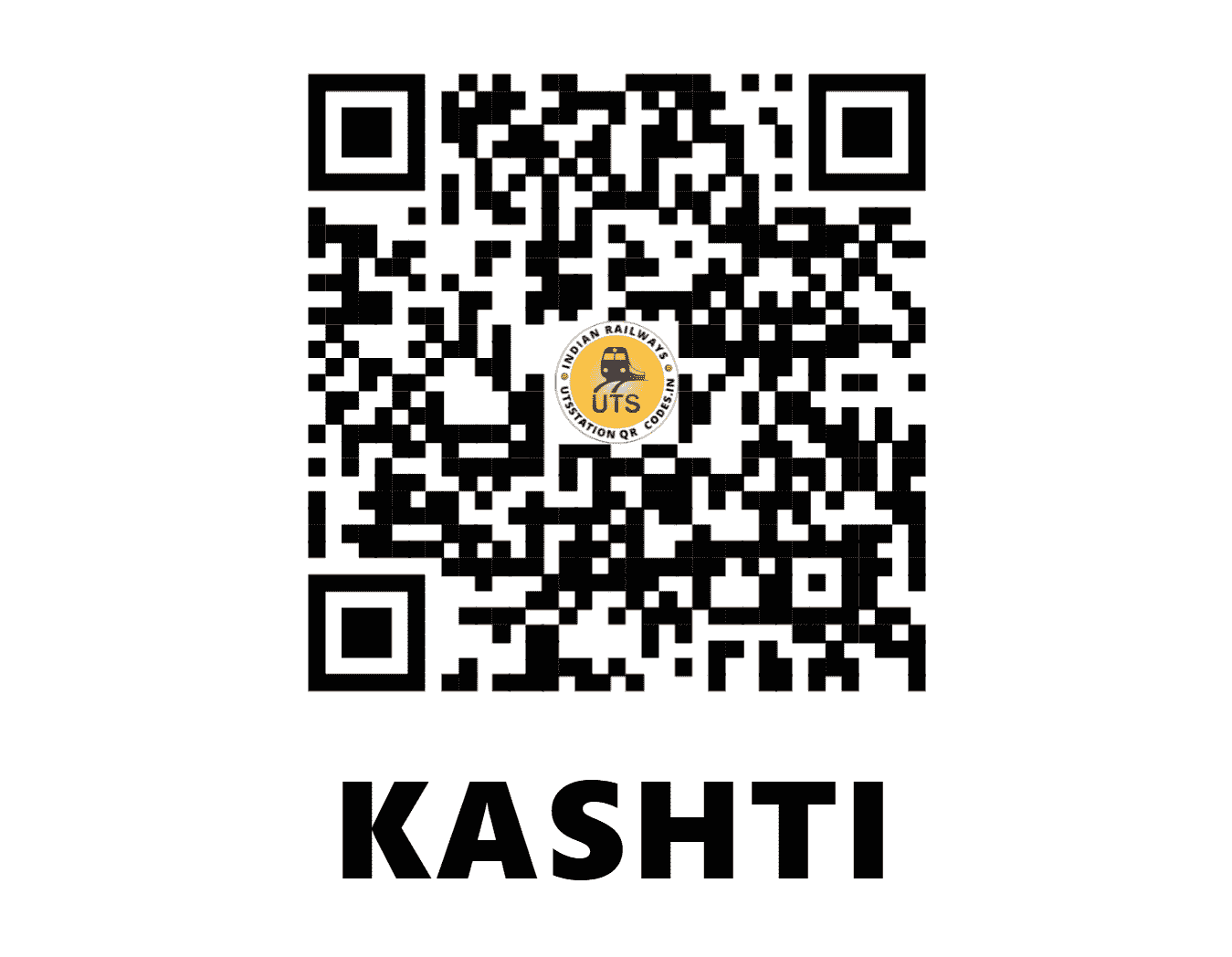 UTS QR Code for KASHTI - KSTH (CR - MAHARASHTRA)