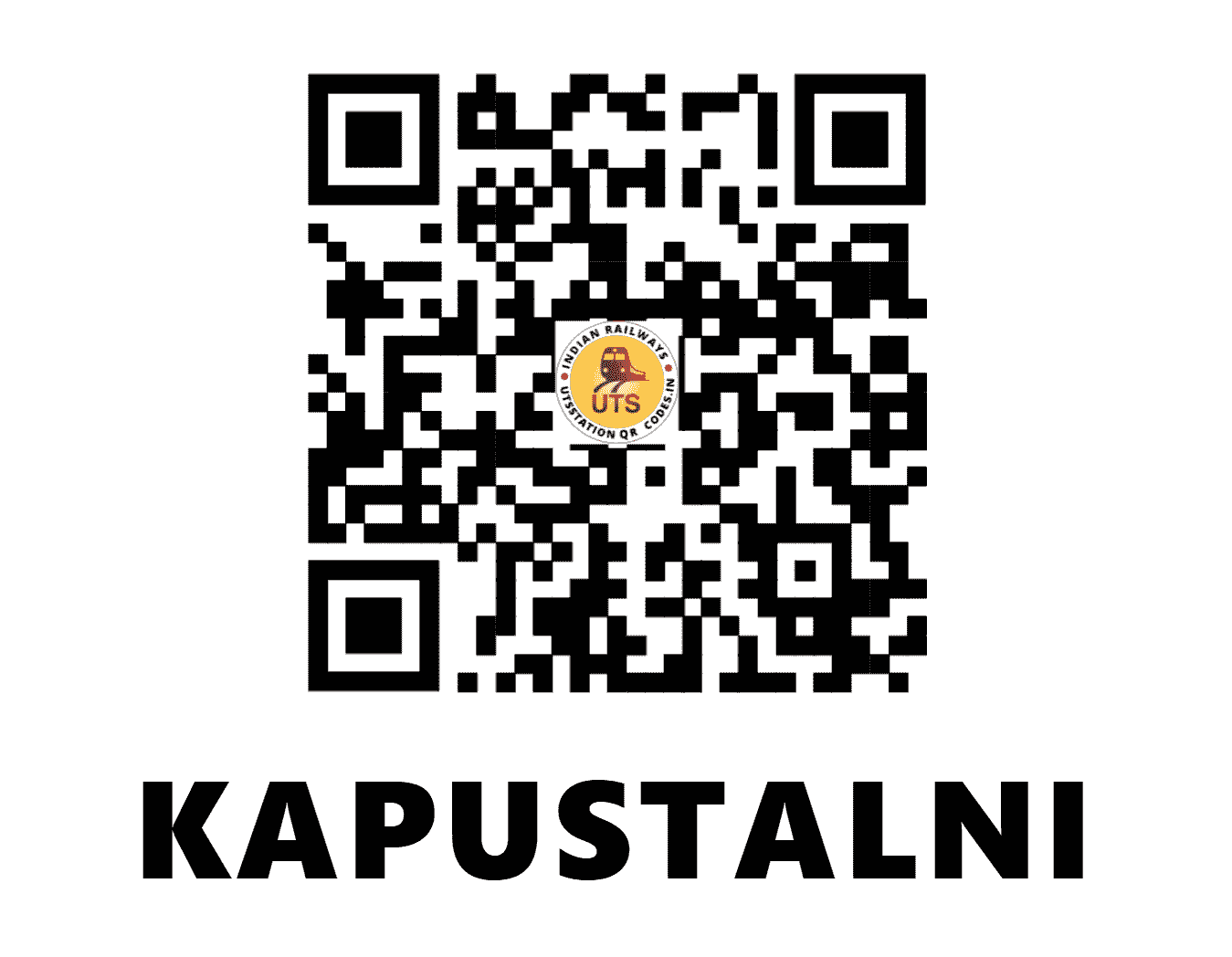 UTS QR Code for KAPUSTALNI - KTNI (CR - MAHARASHTRA)