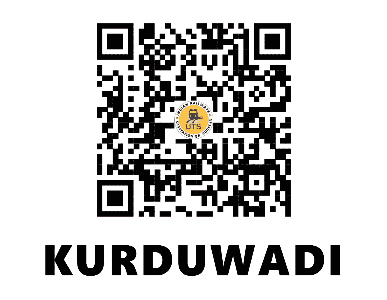 UTS QR Code for KURDUWADI - KWV (CR - MAHARASHTRA)