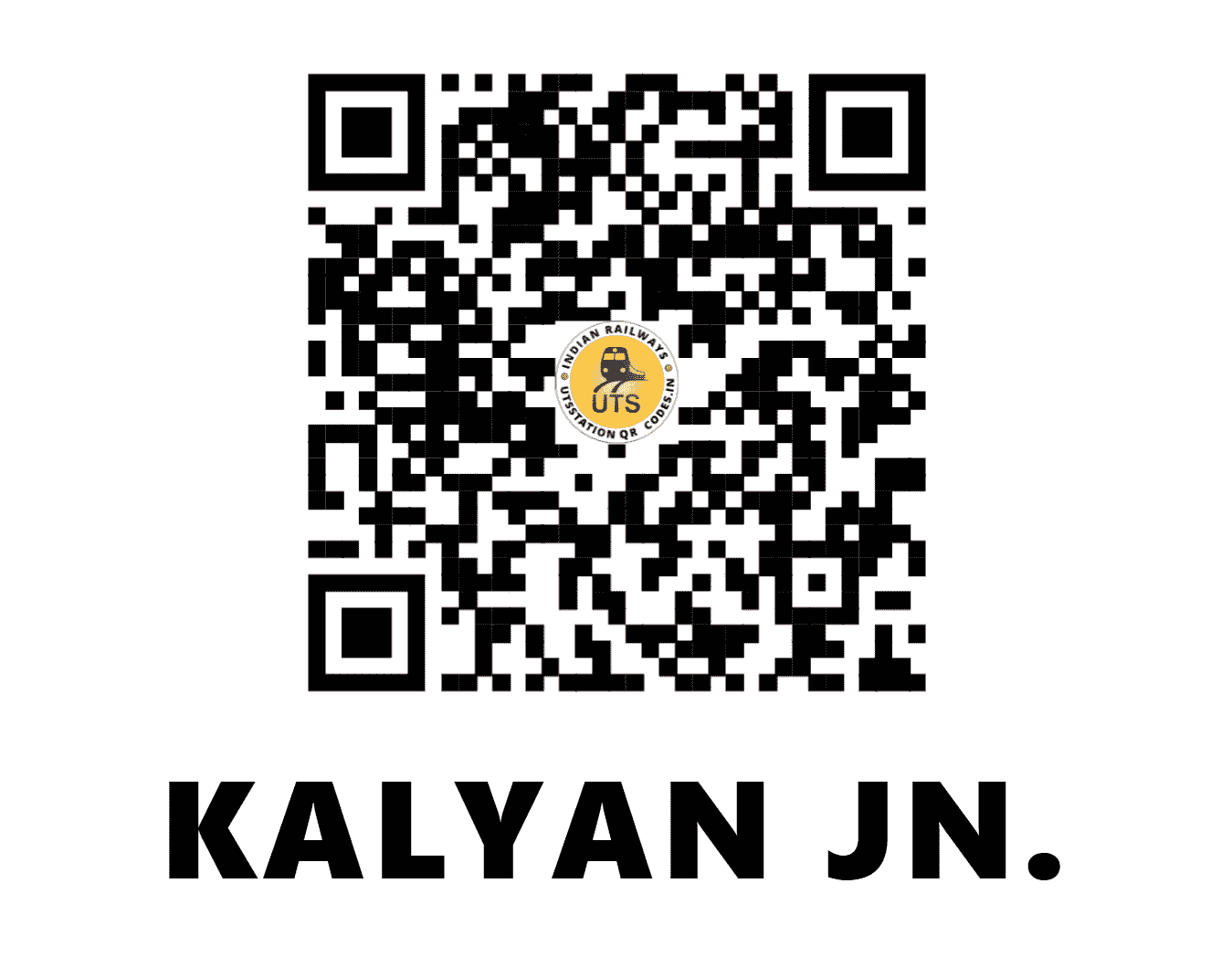 UTS QR Code for KALYAN JN. - KYN (CR - MAHARASHTRA)