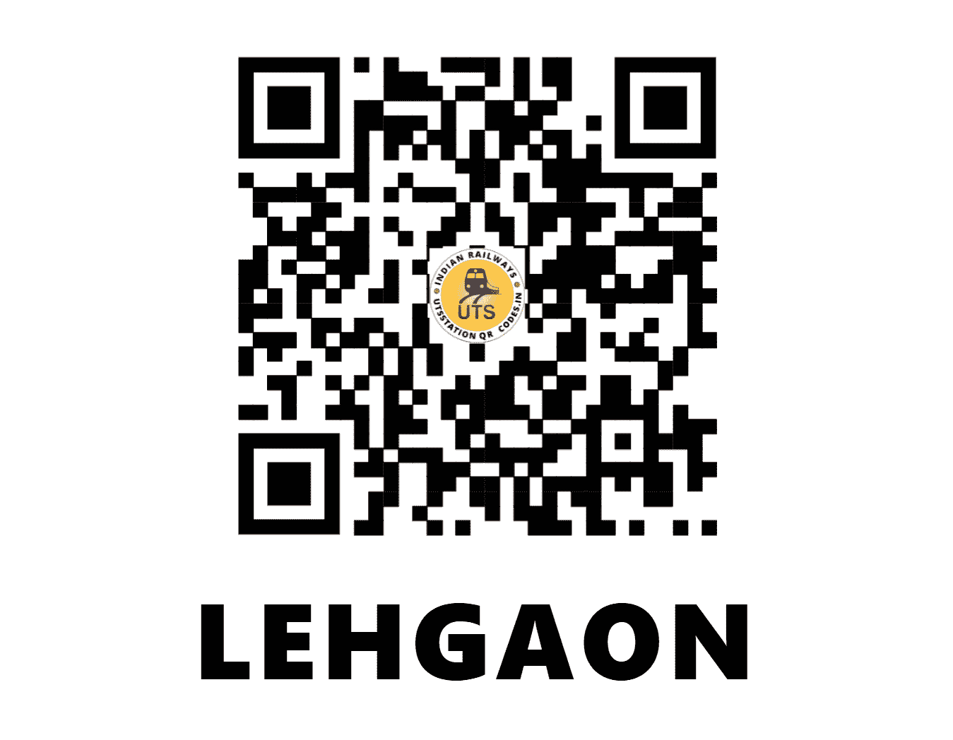UTS QR Code for LEHGAON - LGN (CR - MAHARASHTRA)