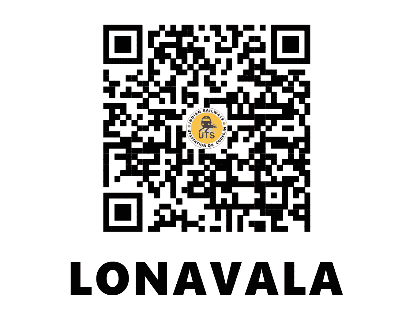 UTS QR Code for LONAVALA - LNL (CR - MAHARASHTRA)