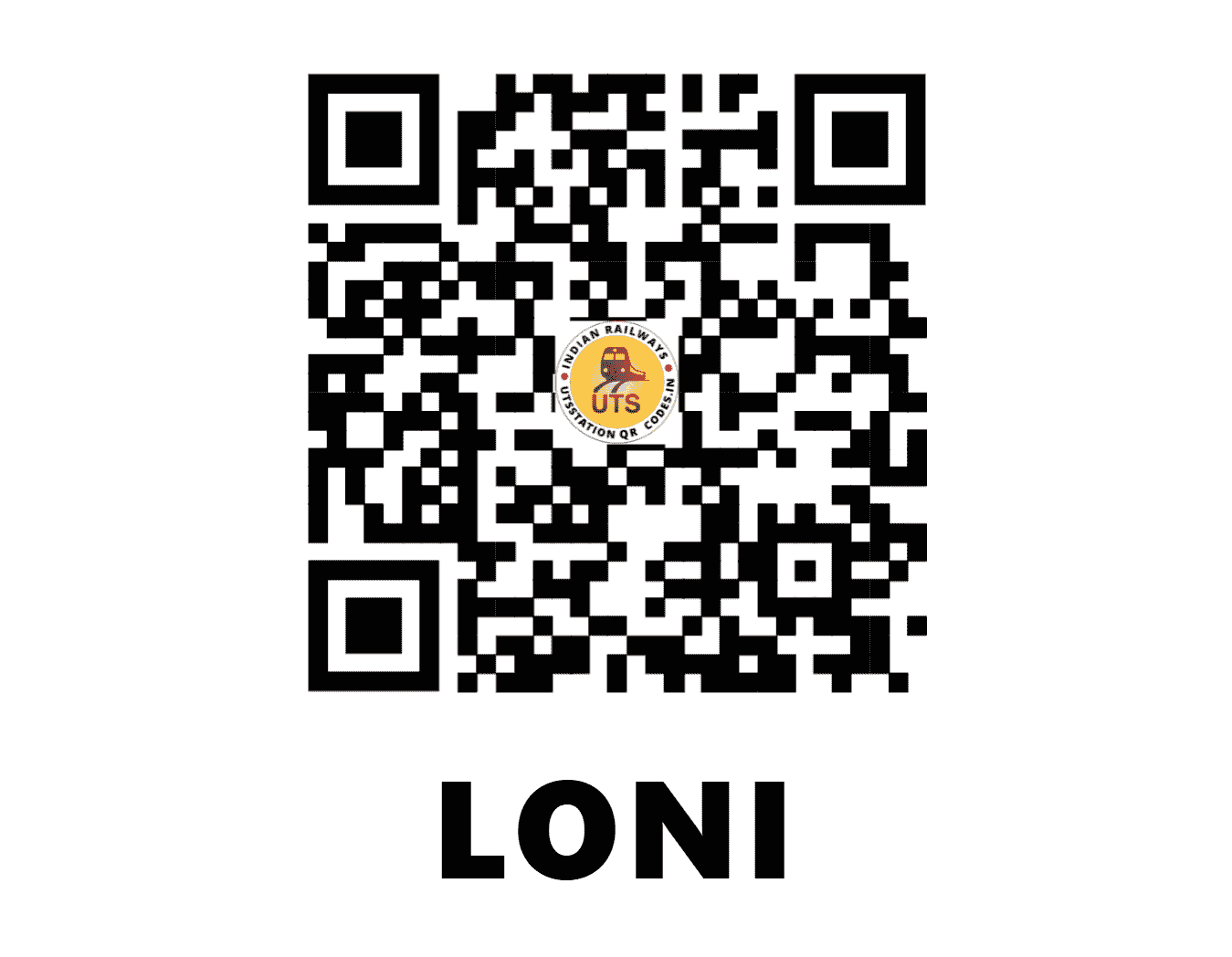 UTS QR Code for LONI - LONI (CR - MAHARASHTRA)