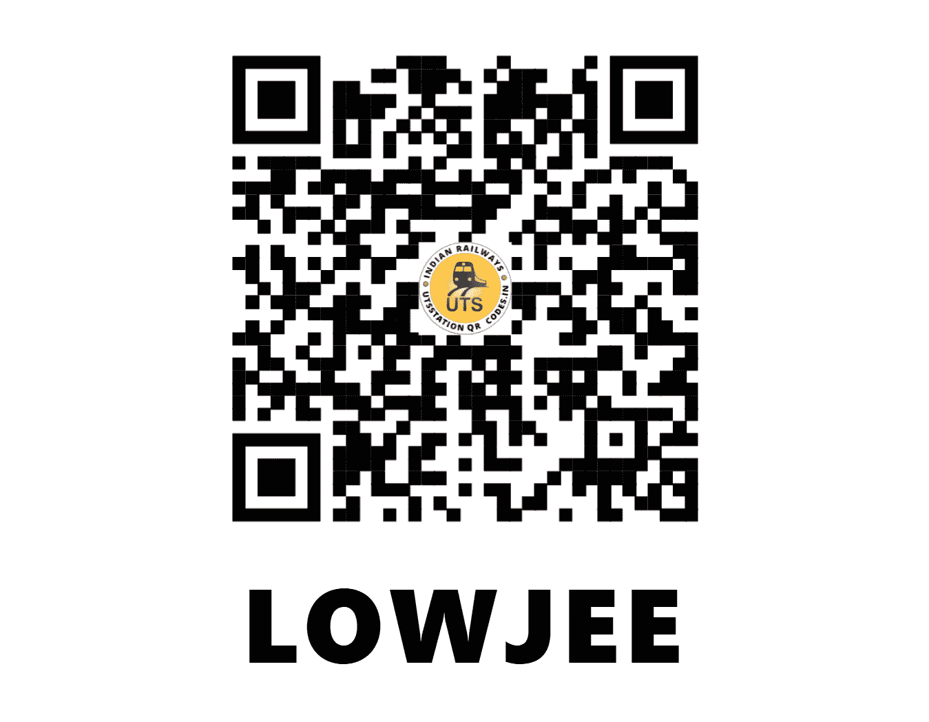 UTS QR Code for LOWJEE - LWJ (CR - MAHARASHTRA)
