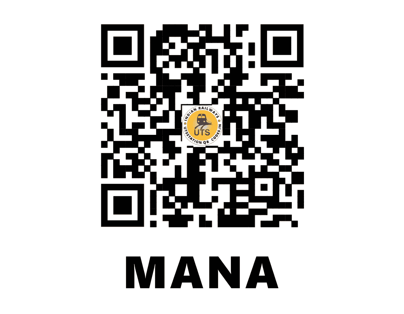 UTS QR Code for MANA - MANA (CR - MAHARASHTRA)
