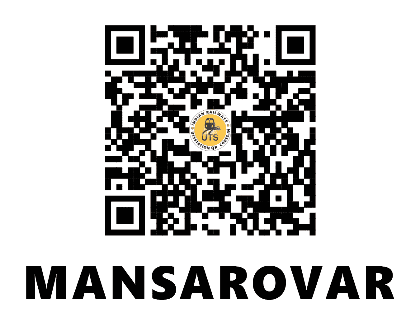 UTS QR Code for MANSAROVAR - MANR (CR - MAHARASHTRA)
