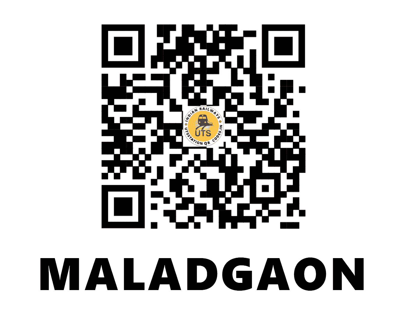 UTS QR Code for MALADGAON - MDDG (CR - MAHARASHTRA)