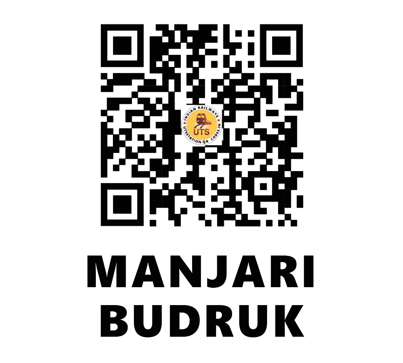 UTS QR Code for MANJARI BUDRUK - MJBK (CR - MAHARASHTRA)