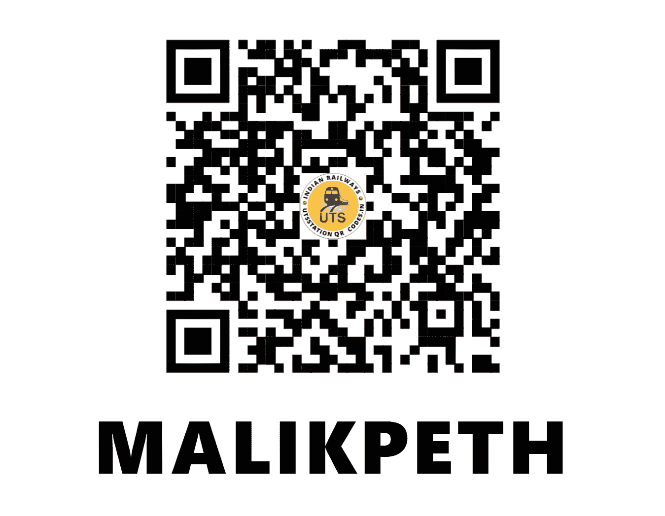 UTS QR Code for MALIKPETH - MKPT (CR - MAHARASHTRA)