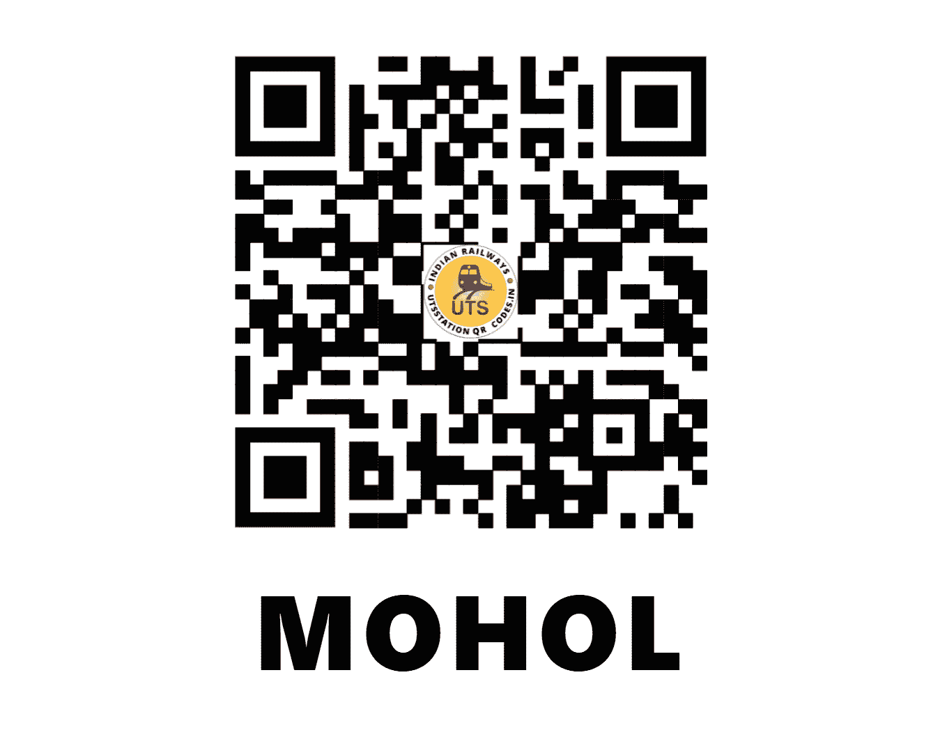 UTS QR Code for MOHOL - MO (CR - MAHARASHTRA)