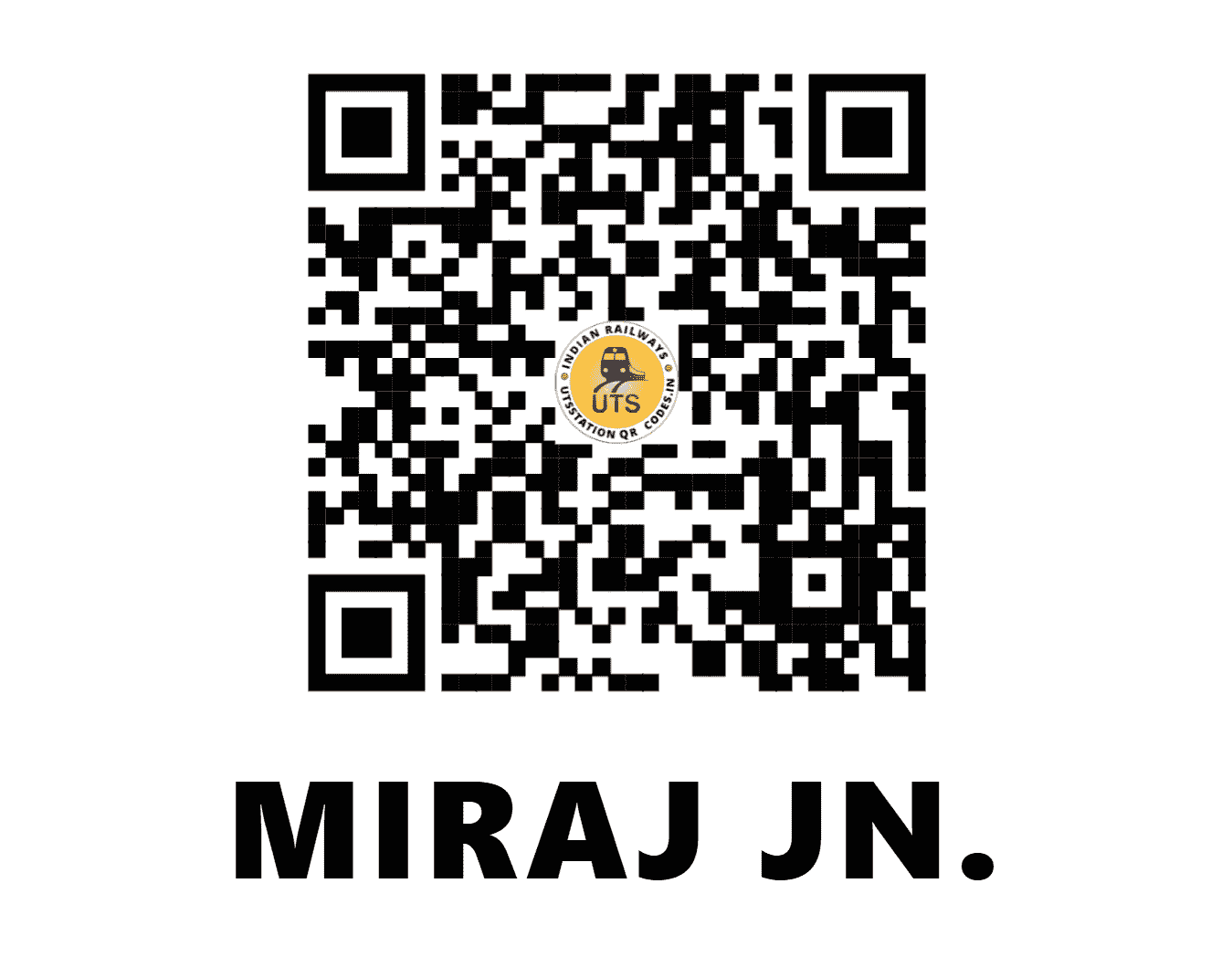UTS QR Code for MIRAJ JN. - MRJ (CR - MAHARASHTRA)