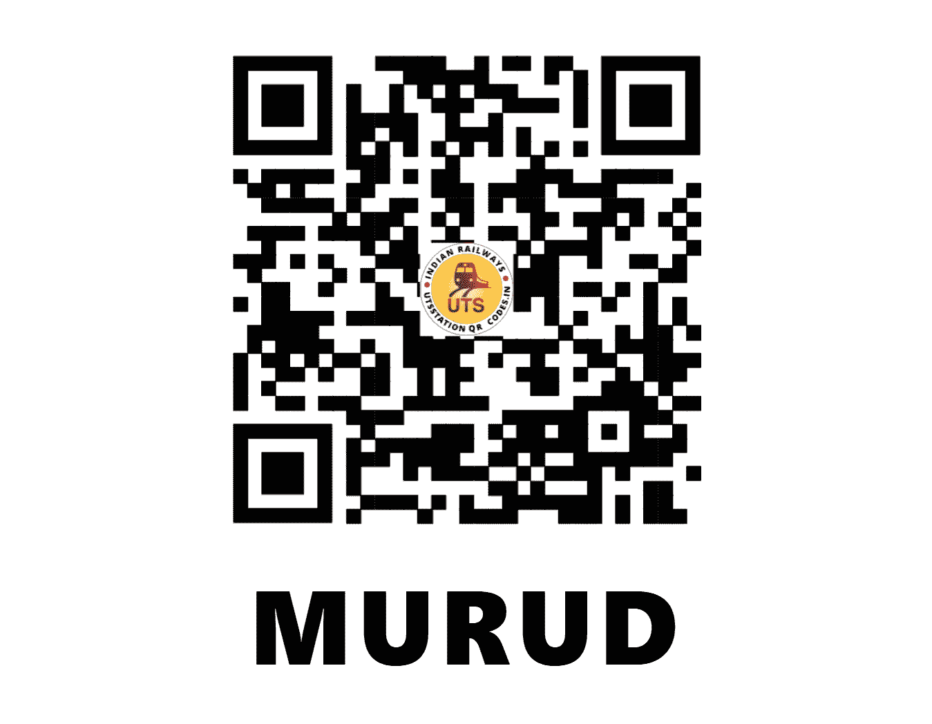 UTS QR Code for MURUD - MRX (CR - MAHARASHTRA)
