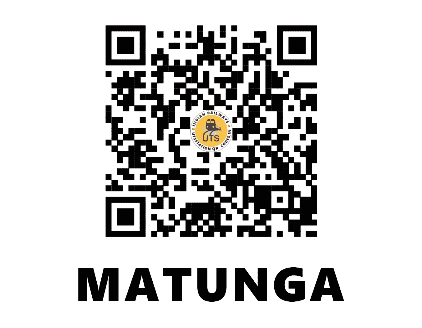 UTS QR Code for MATUNGA - MTN (CR - MAHARASHTRA)