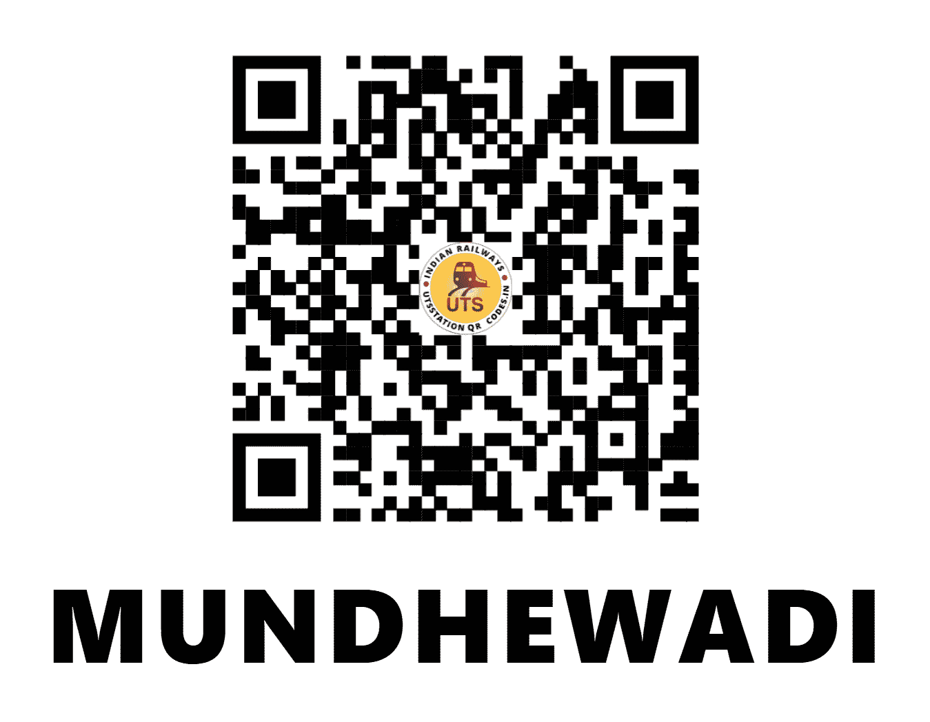 UTS QR Code for MUNDHEWADI - MVE (CR - MAHARASHTRA)