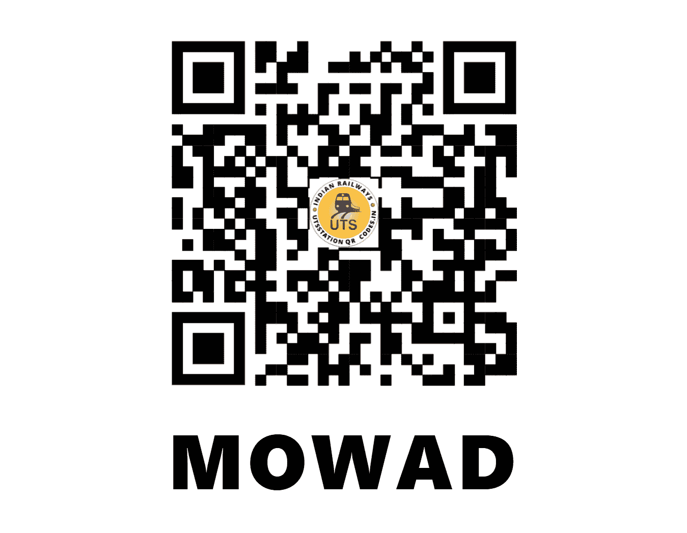 UTS QR Code for MOWAD - MWAD (CR - MAHARASHTRA)