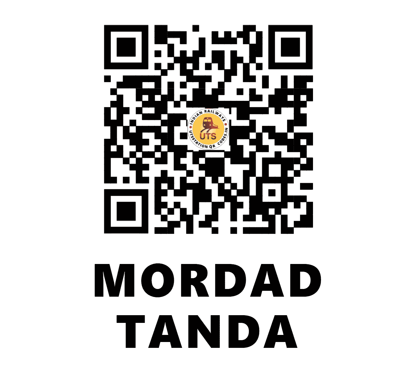 UTS QR Code for MORDAD TANDA - MWK (CR - MAHARASHTRA)