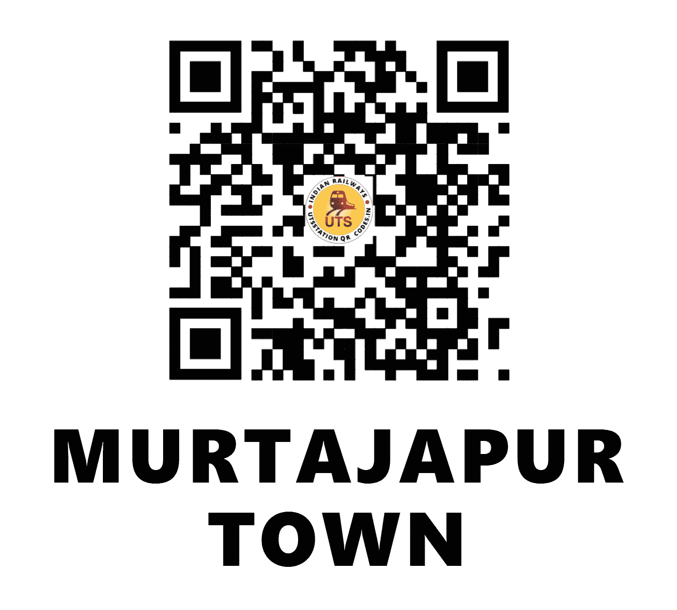 UTS QR Code for MURTAJAPUR TOWN - MZRT (CR - MAHARASHTRA)