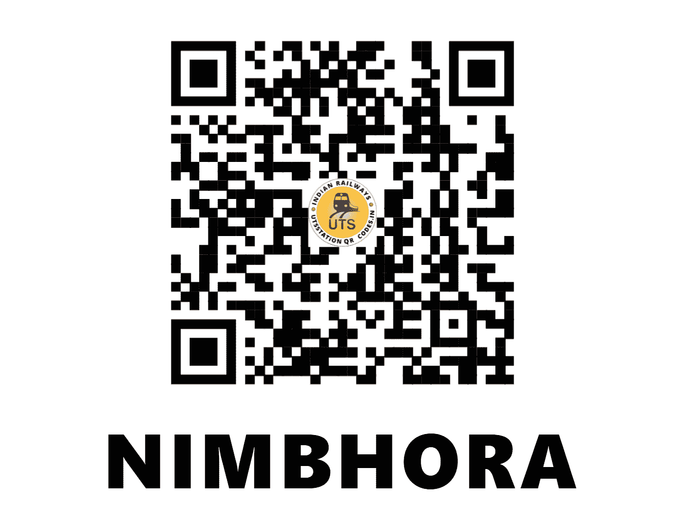UTS QR Code for NIMBHORA - NB (CR - MAHARASHTRA)