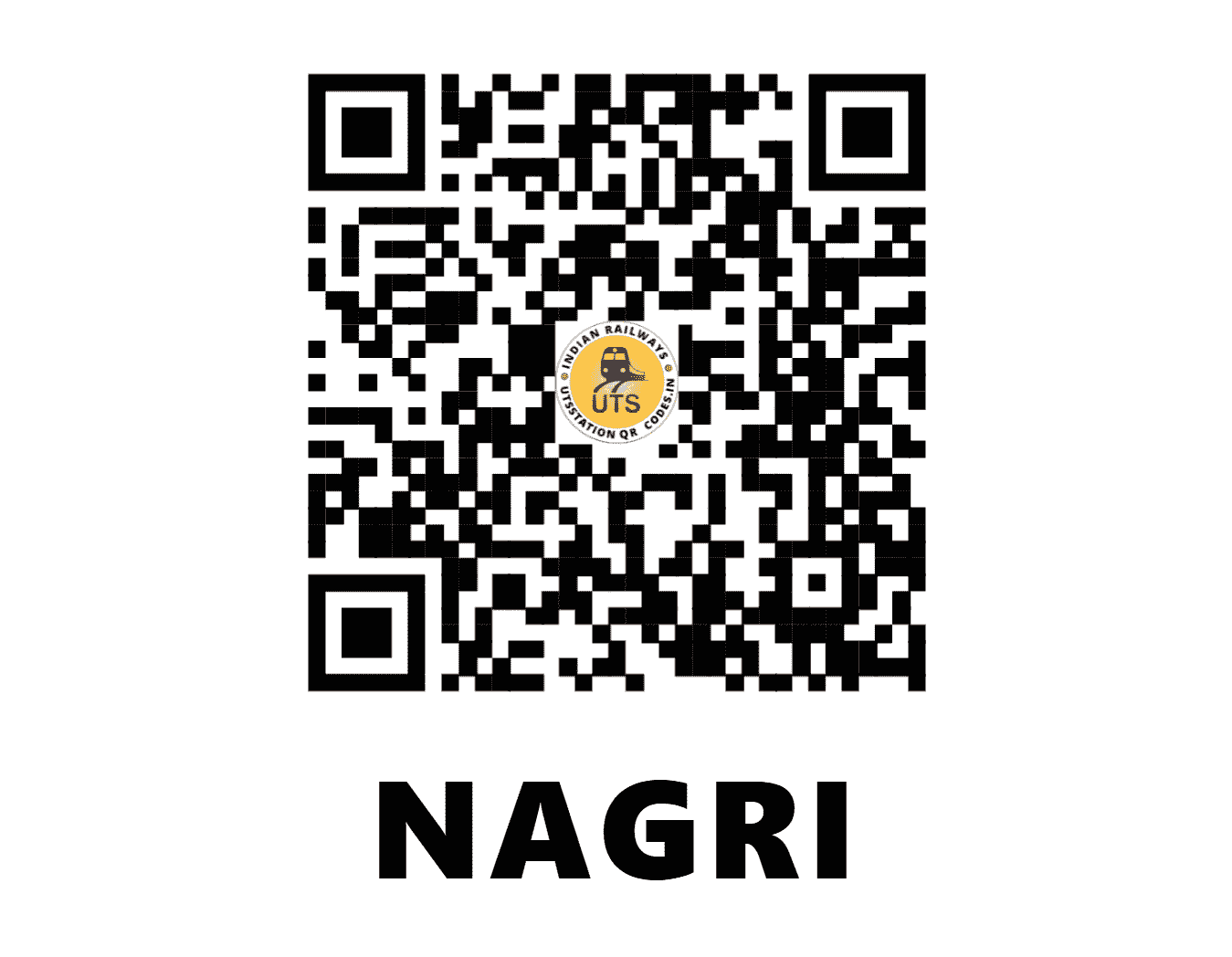 UTS QR Code for NAGRI - NGI (CR - MAHARASHTRA)