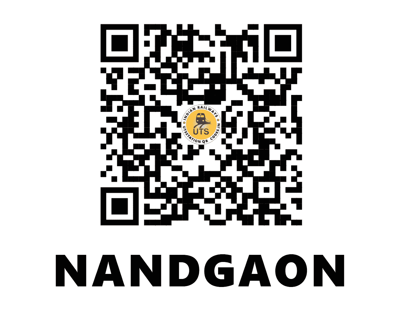 UTS QR Code for NANDGAON - NGN (CR - MAHARASHTRA)