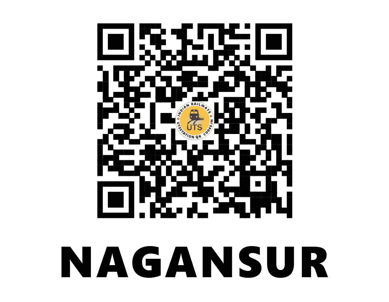 UTS QR Code for NAGANSUR - NGS (CR - MAHARASHTRA)