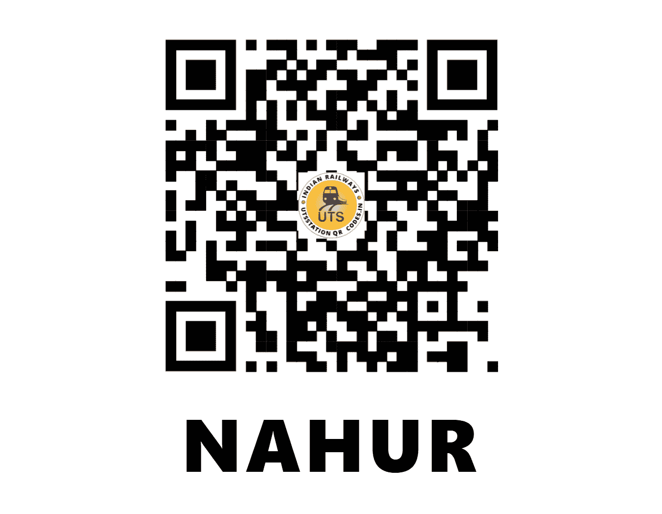 UTS QR Code for NAHUR - NHU (CR - MAHARASHTRA)
