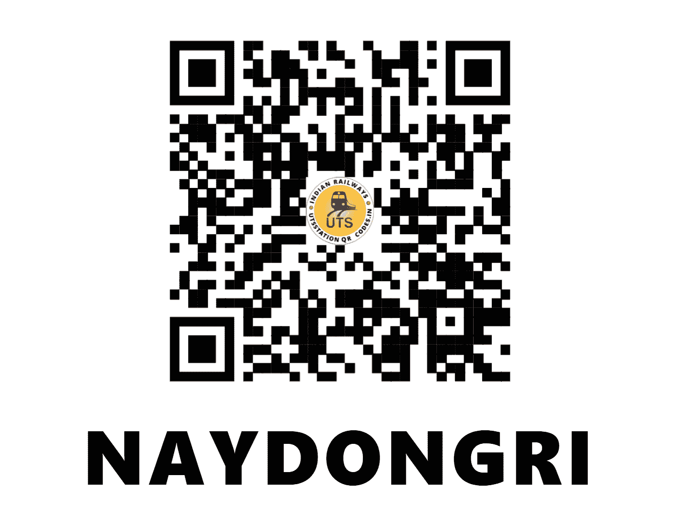 UTS QR Code for NAYDONGRI - NI (CR - MAHARASHTRA)